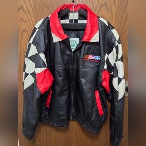 Vintago 90s Leather Nascar jacket